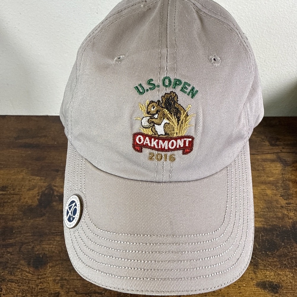 US Open 2016 Oakmont Golf Course Hat Gray USGA Member Cap with Ball Marker